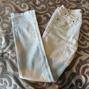 Cabi straight leg, white jean